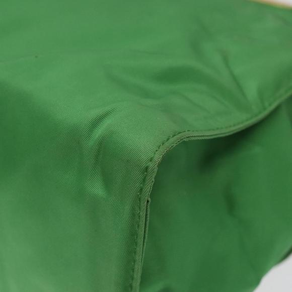 PRADA Hand Bag Nylon Green Gold Auth EC012 - Picture 15 of 16